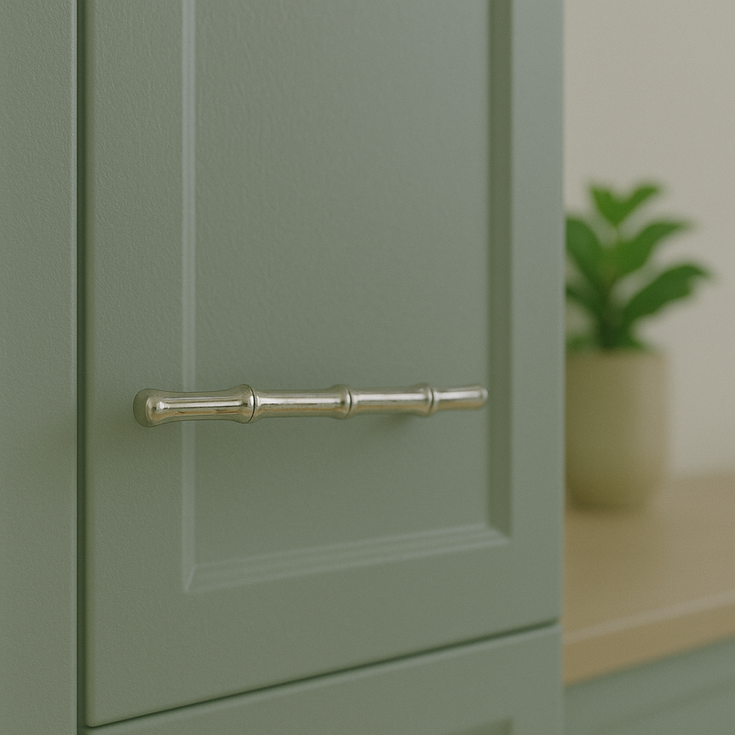 Bamboo brass knots medium knob with two holder