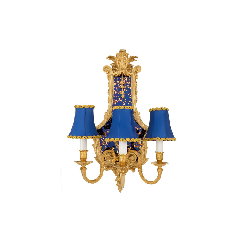 Palmira three lights casting bronze sconce