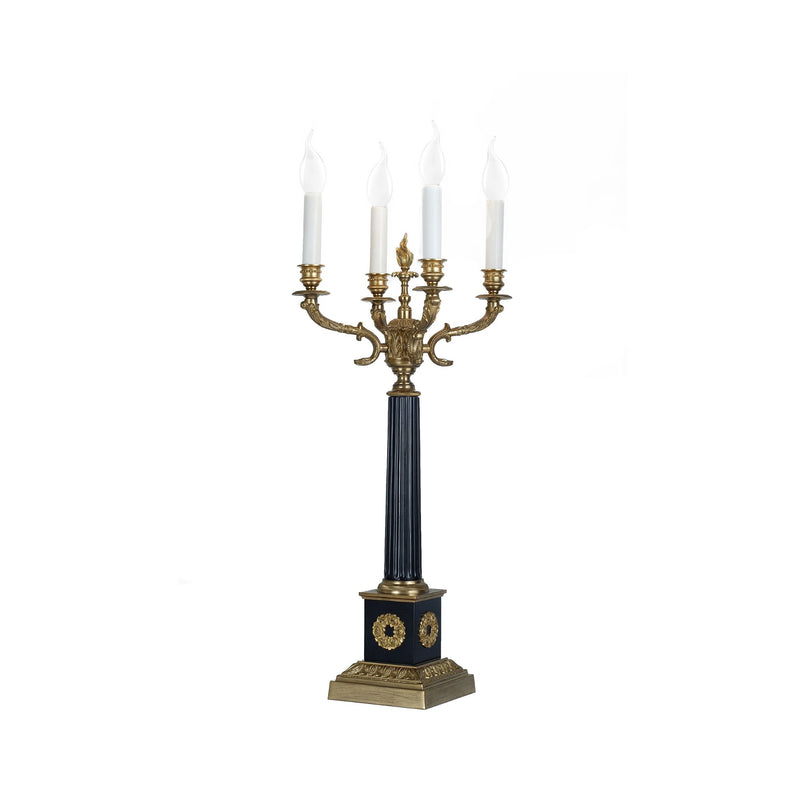 Reggia 4 lights candelabra with bronze casting