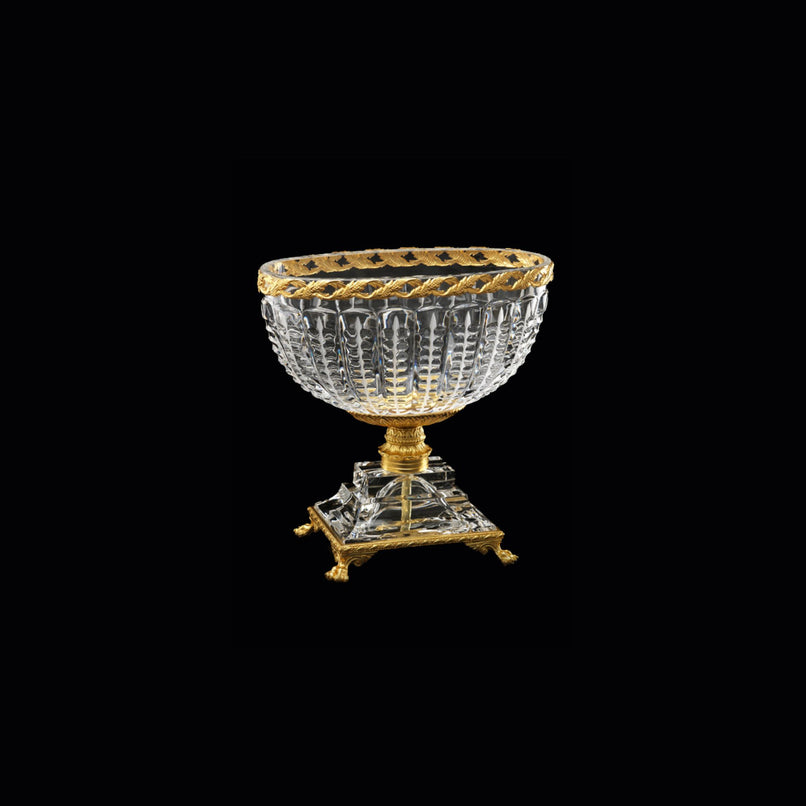 Reggia oval cup with bronze decoration