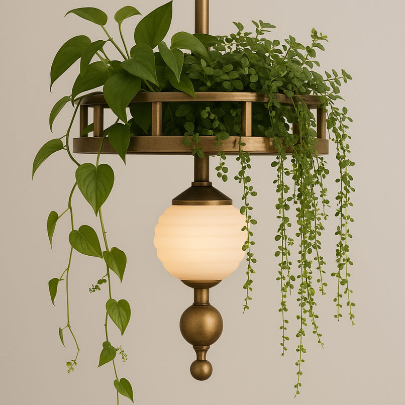 Tra le nuvole suspended lamp with side table function