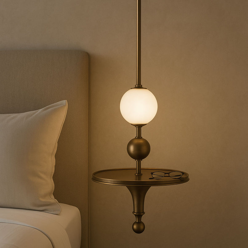 Tra le nuvole floating disc with sculptural base