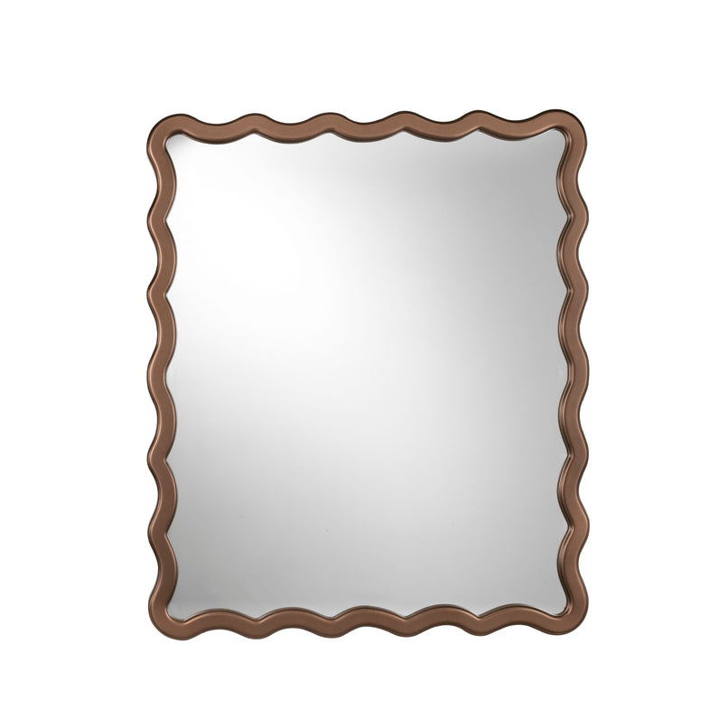 Urban waves brass mirror