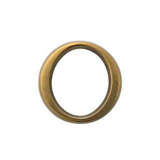 This is a medium-sized letter O, made of solid brass. It features a smooth, polished surface with a sleek and elegant finish. The timeless design is versatile, suitable for both modern and traditional settings. Its durable construction ensures long-lasting quality and a refined appearance for your home's exterior.