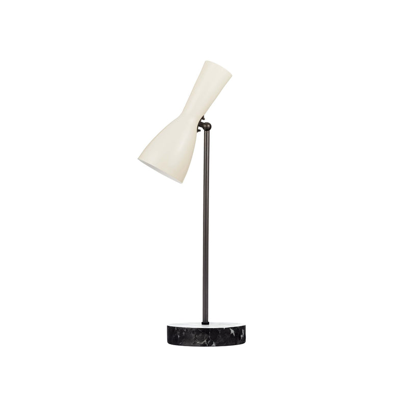 Wormhole cream brass table lamp