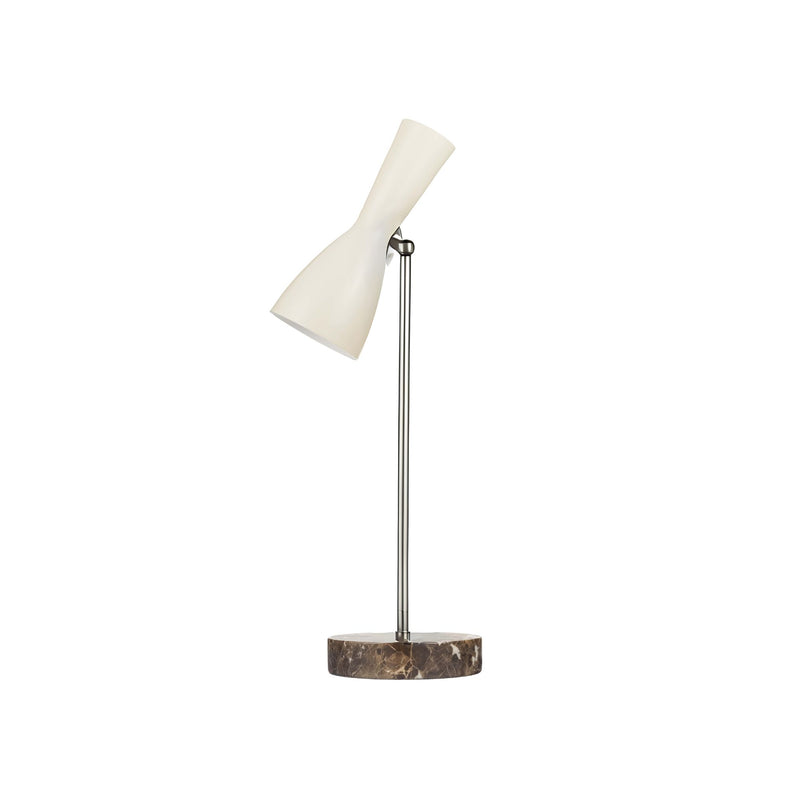 Wormhole cream brass table lamp