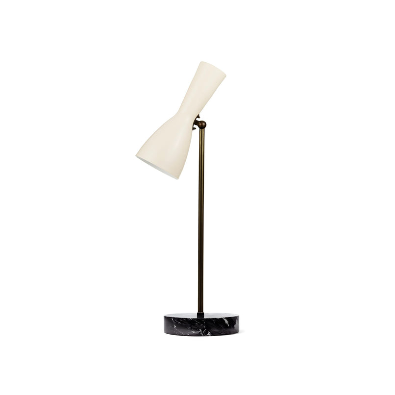 Wormhole cream brass table lamp