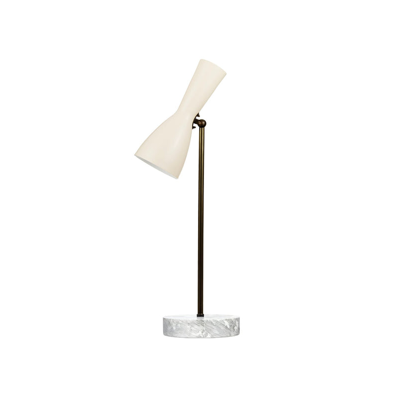 Wormhole cream brass table lamp