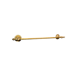 A brass towel holder with a grooved tube design, characterized by fine ridges along its surface. This elegant and sturdy piece blends seamlessly into modern and classic bathroom styles, offering durability and timeless Italian craftsmanship.