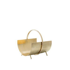 Our brass firewood holder is a beautifully handcrafted piece designed to combine practicality and elegance. The holder features a sturdy brass frame with a smooth, polished surface that feels cool to the touch. It has a rectangular base with slightly curved sides, offering a spacious and secure area to store firewood. The edges are rounded for safety, and the design is both sleek and timeless, making it a tactile and functional addition to your fireplace setup. 