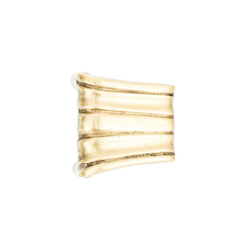 A polished brass knob with a classic design, suitable for cabinets, drawers, and doors.