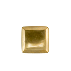 This is a decorative knob made of brass with a smooth, polished finish. The knob has a sleek, square shape with slightly rounded edges, giving it a modern and elegant appearance. It is designed to be both functional and aesthetically pleasing, suitable for cabinets, drawers, or doors.