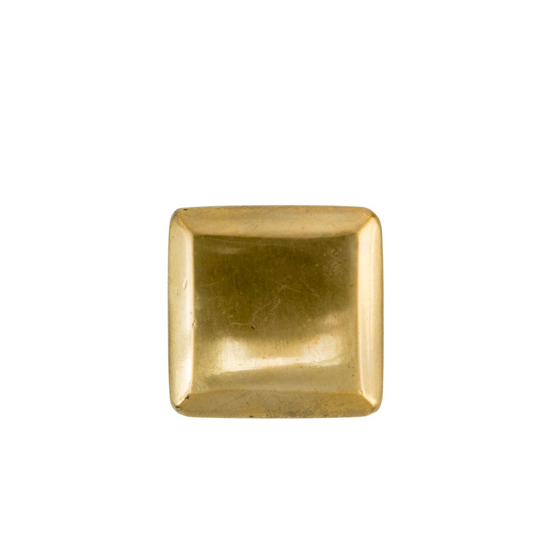 This is a decorative knob made of brass with a smooth, polished finish. The knob has a sleek, square shape with slightly rounded edges, giving it a modern and elegant appearance. It is designed to be both functional and aesthetically pleasing, suitable for cabinets, drawers, or doors.