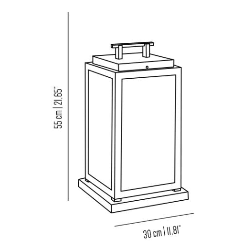 Eden brass floor lantern