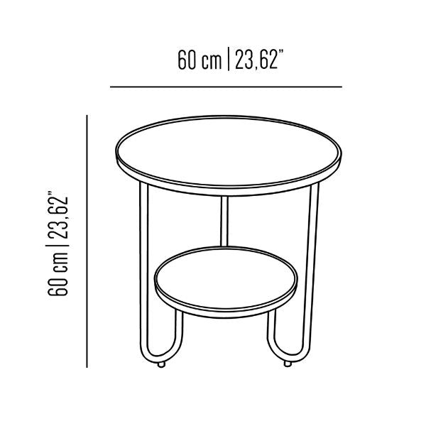 Urban umbrella brass side table