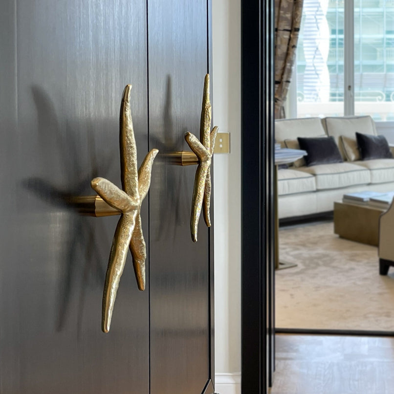 Oceano Stromboli large brass starfish knob