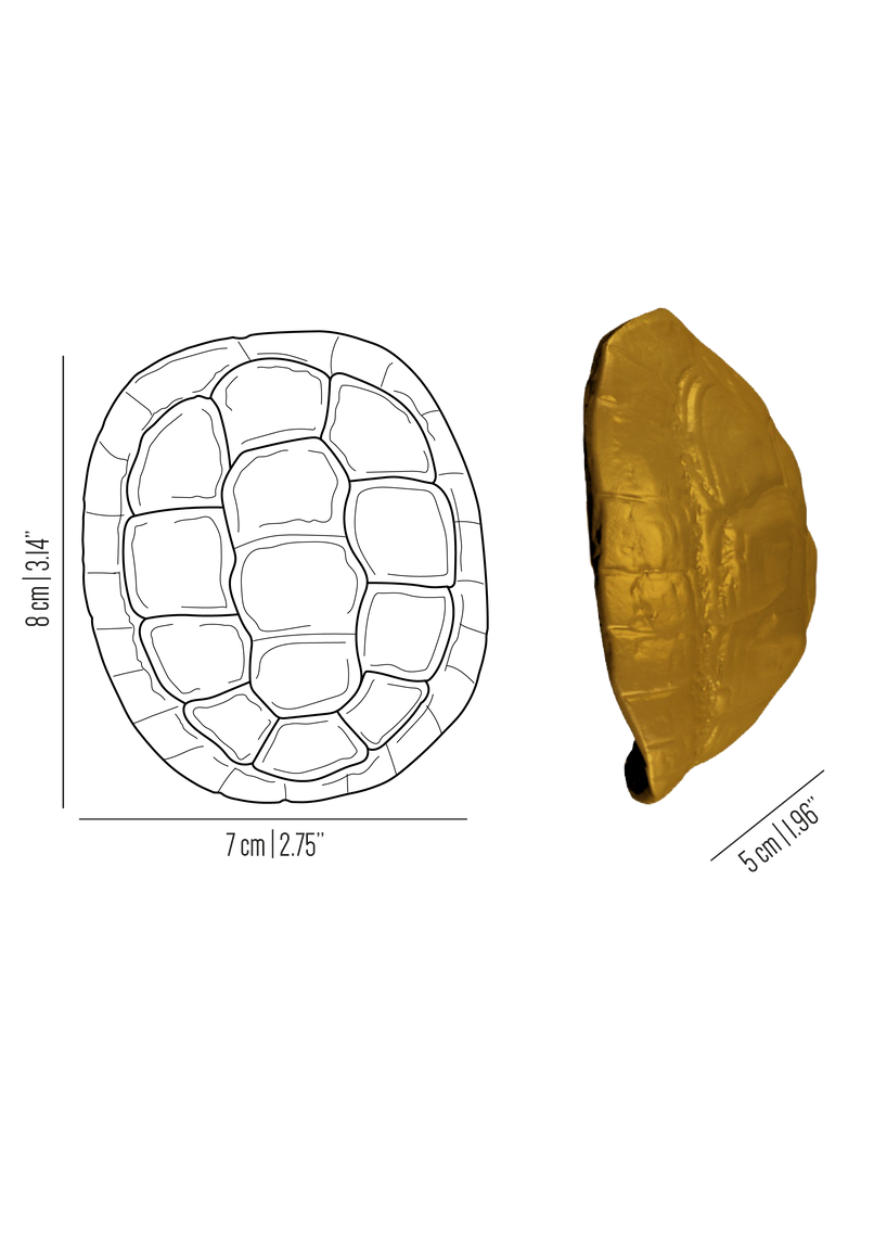 Fauna brass carapace knob