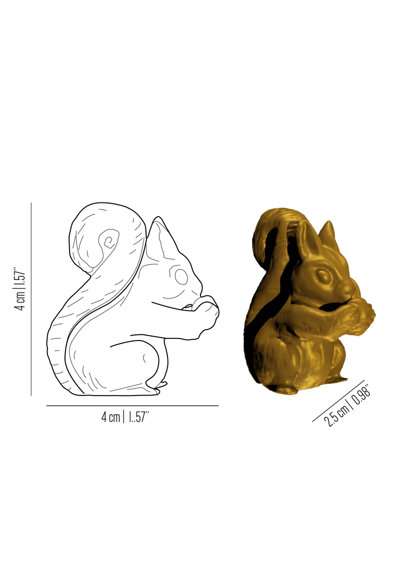 Chalet brass squirrel knob