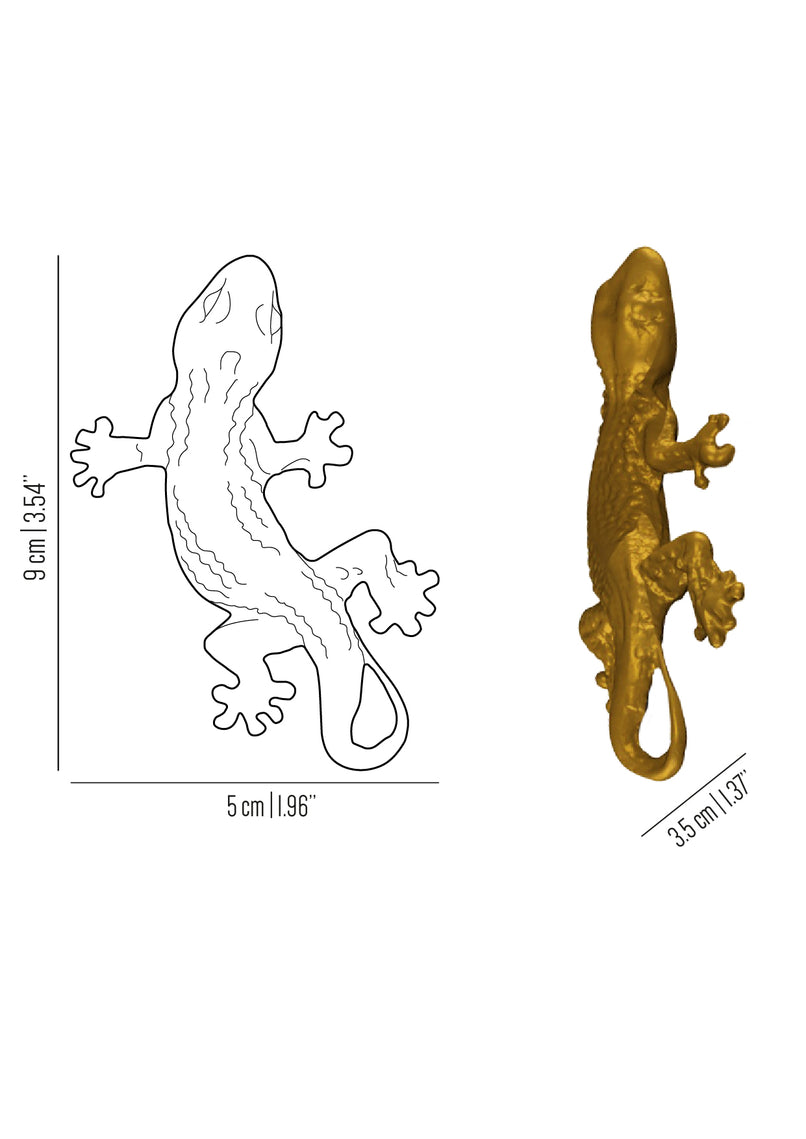 Fauna brass gecko knob