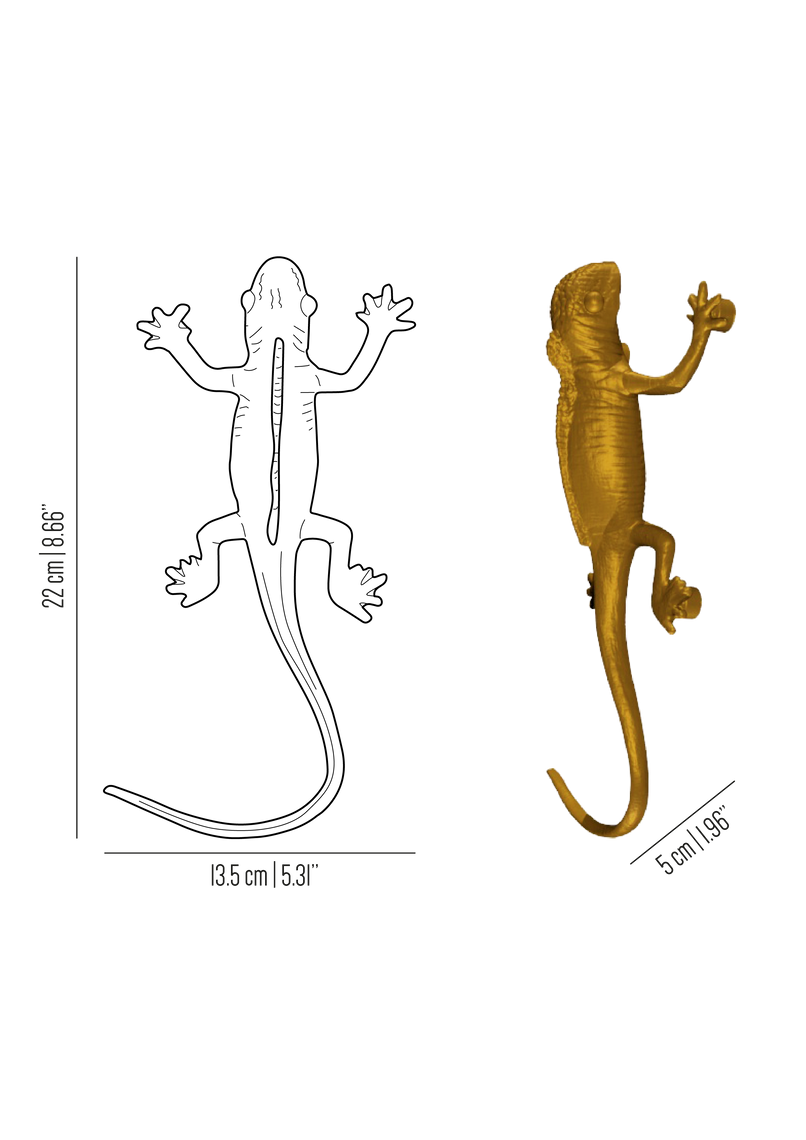 Fauna brass chameleon knob