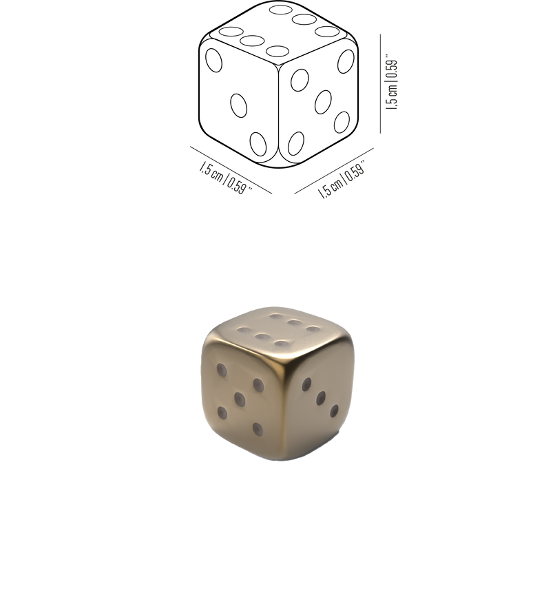 Kindergarten brass dice knob