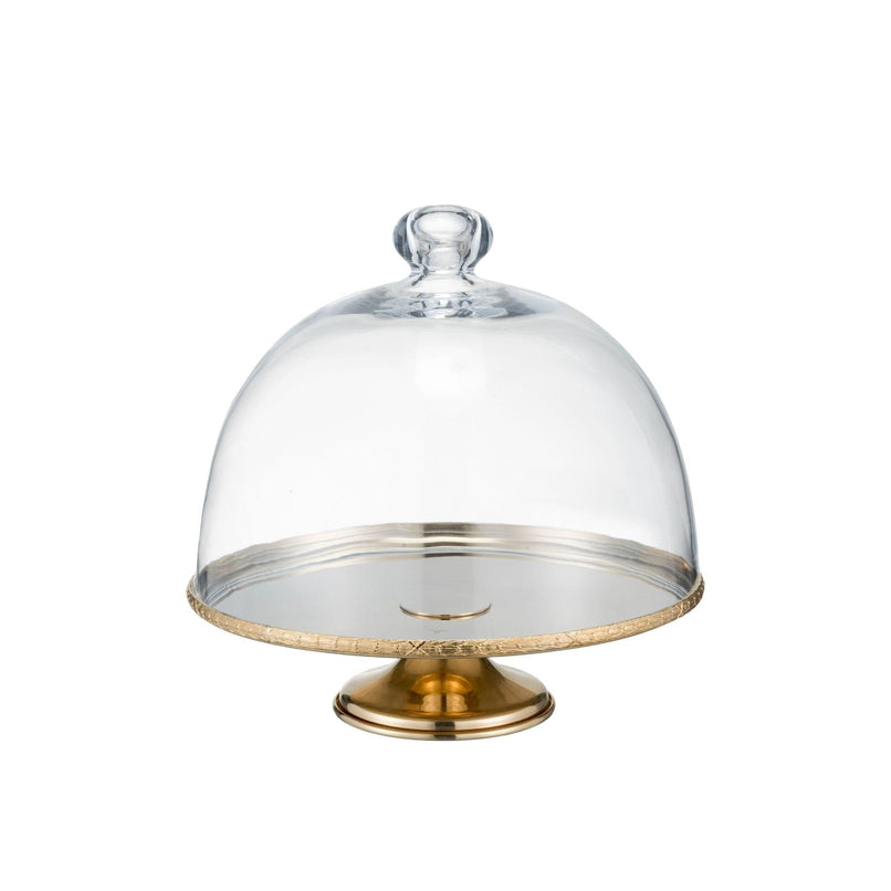 Alice large brass and glass cake stand