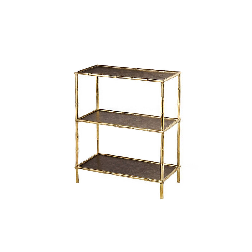 Bamboo brass etagere - ilbronzetto
