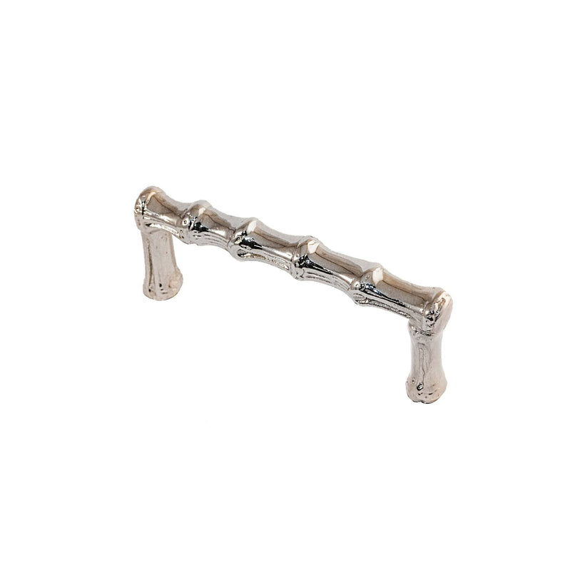 Bamboo brass knots medium chrome knob - ilbronzetto