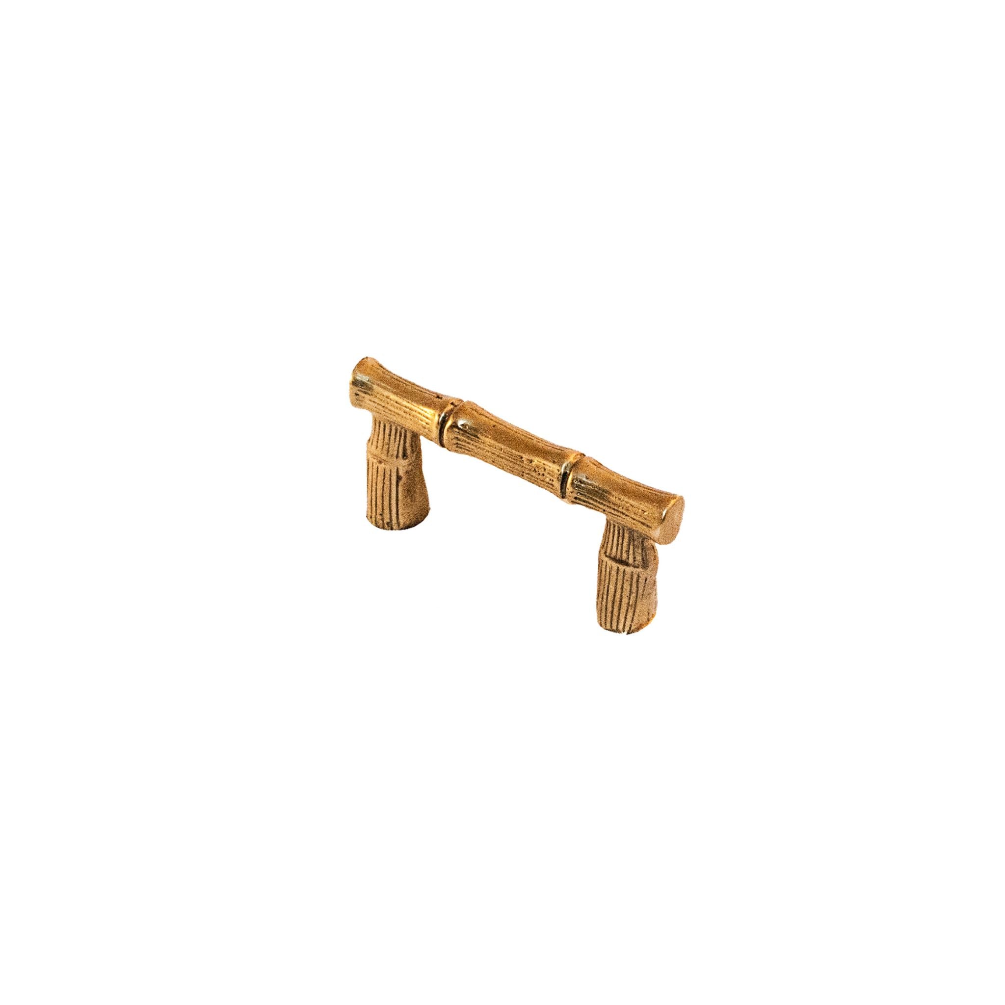 Bamboo brass knots small knob - ilbronzetto