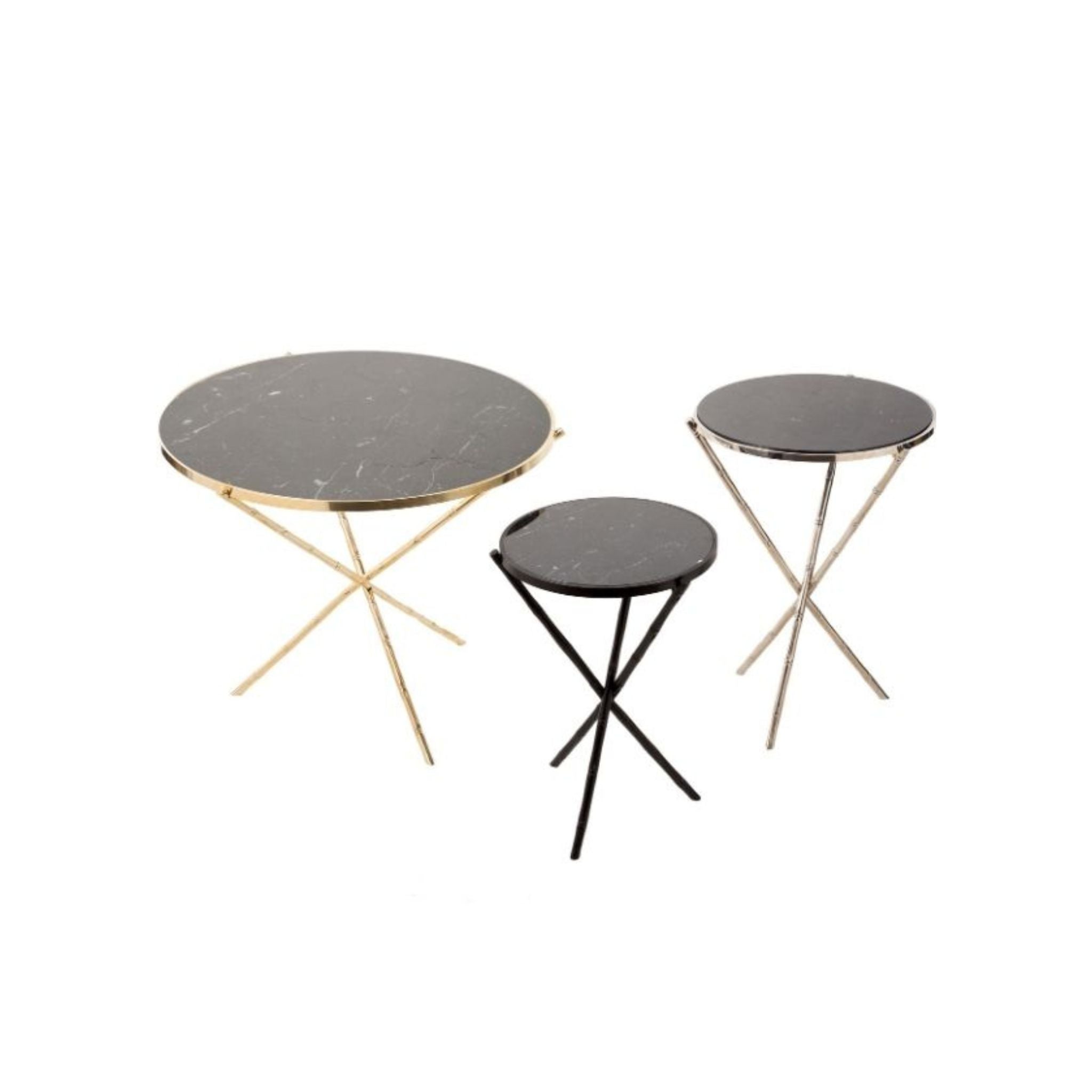 Bamboo brass side table - ilbronzetto