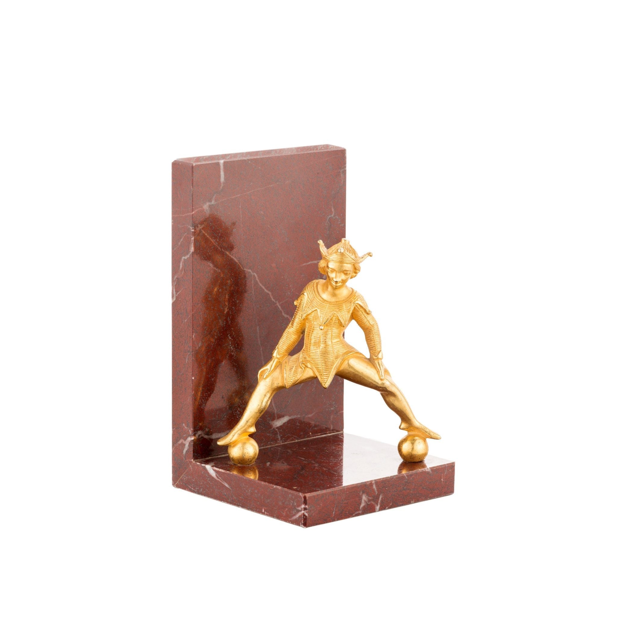 Belle marble bookend with brass swans – ilbronzetto