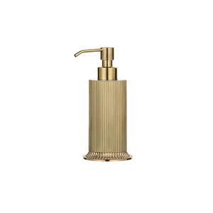 Brass ribbed soap dispenser - ilbronzetto