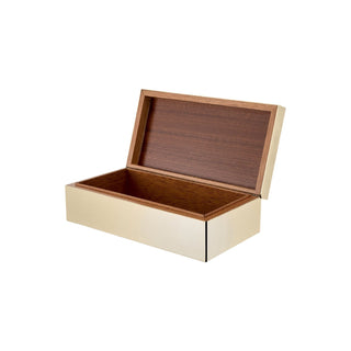 Brucaliffo brass cigar box with wooden interior - ilbronzetto