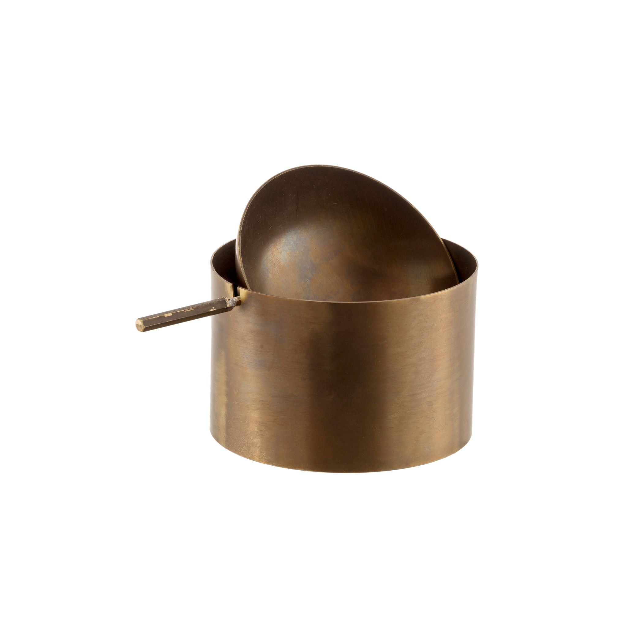 Brucaliffo brass tilting ashtray - ilbronzetto