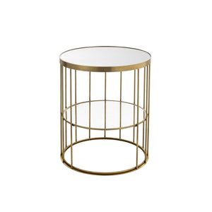 Cage brass bedside table - ilbronzetto