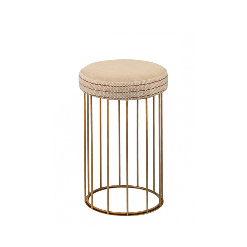 Cage brass stool - ilbronzetto