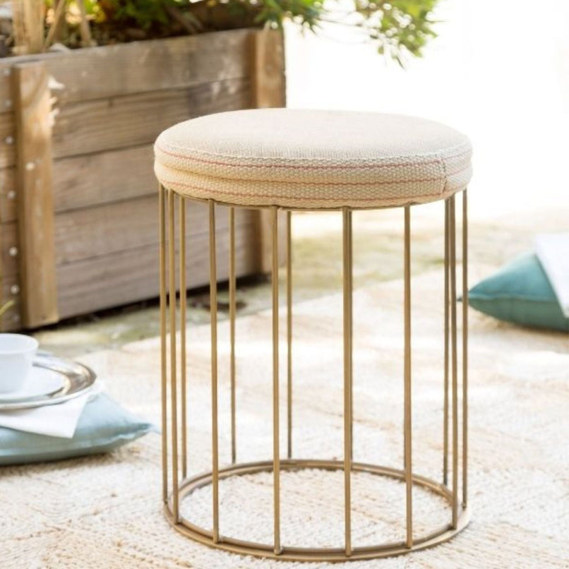 Cage brass stool - ilbronzetto