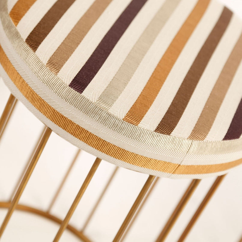 Cage brass stool - ilbronzetto