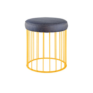 Cage signal yellow iron stool - ilbronzetto