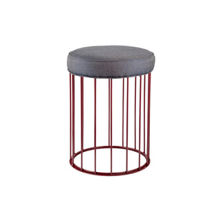 Cage wine red iron stool - ilbronzetto
