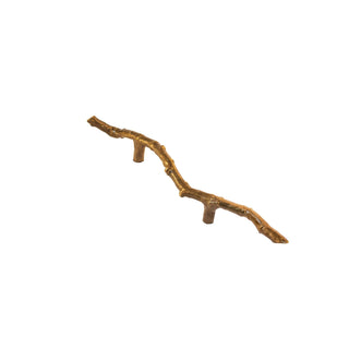 Chalet brass curved branch knob - ilbronzetto
