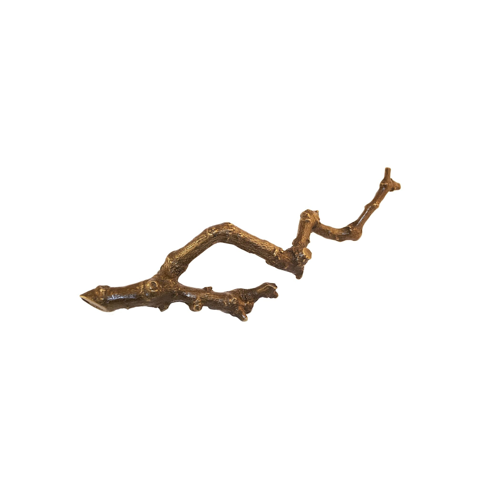 Chalet brass double branch knob - ilbronzetto