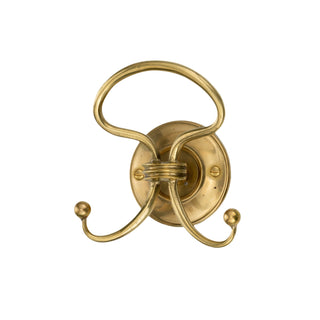 Chalet brass double hook - ilbronzetto
