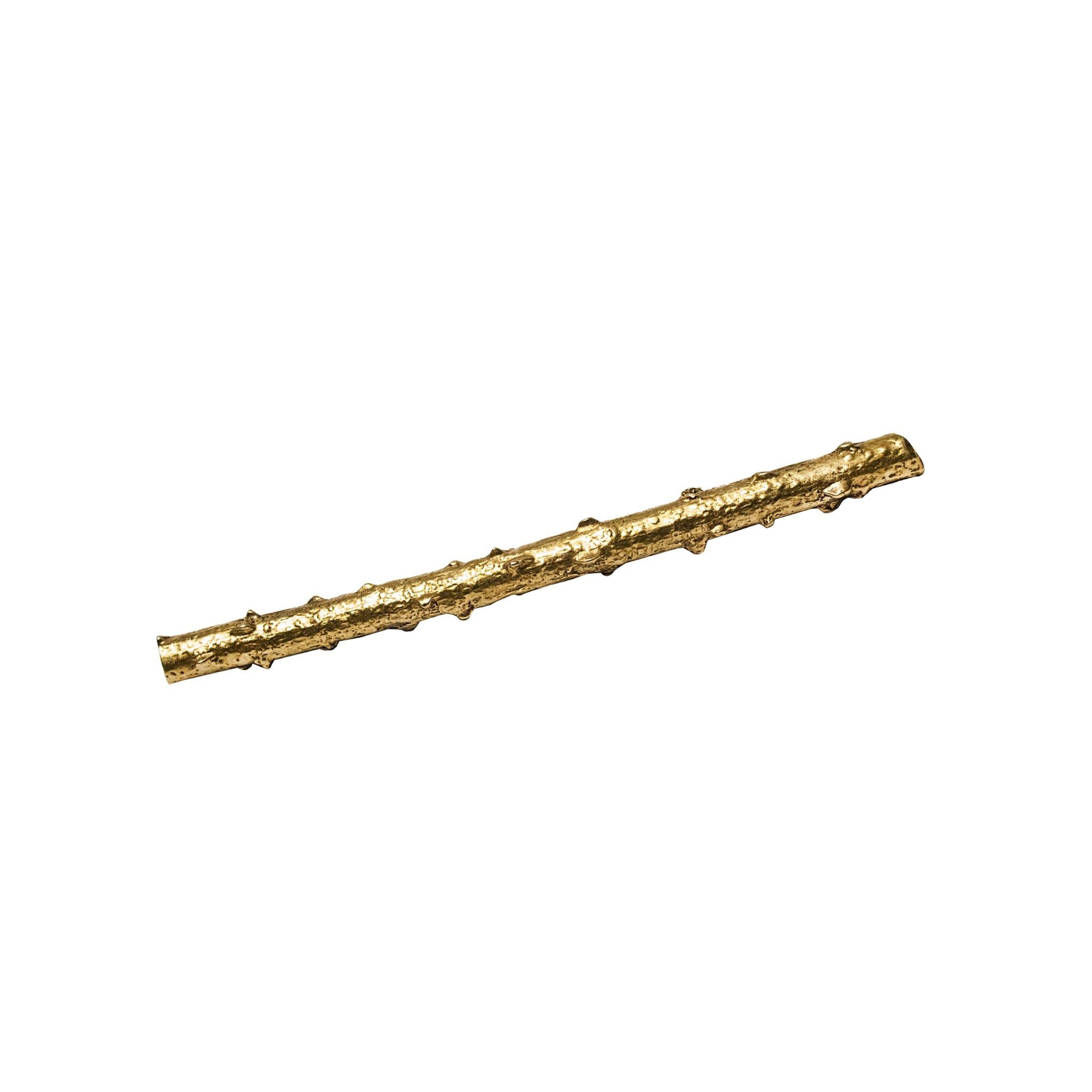 Chalet brass large rosehip branch knob - ilbronzetto