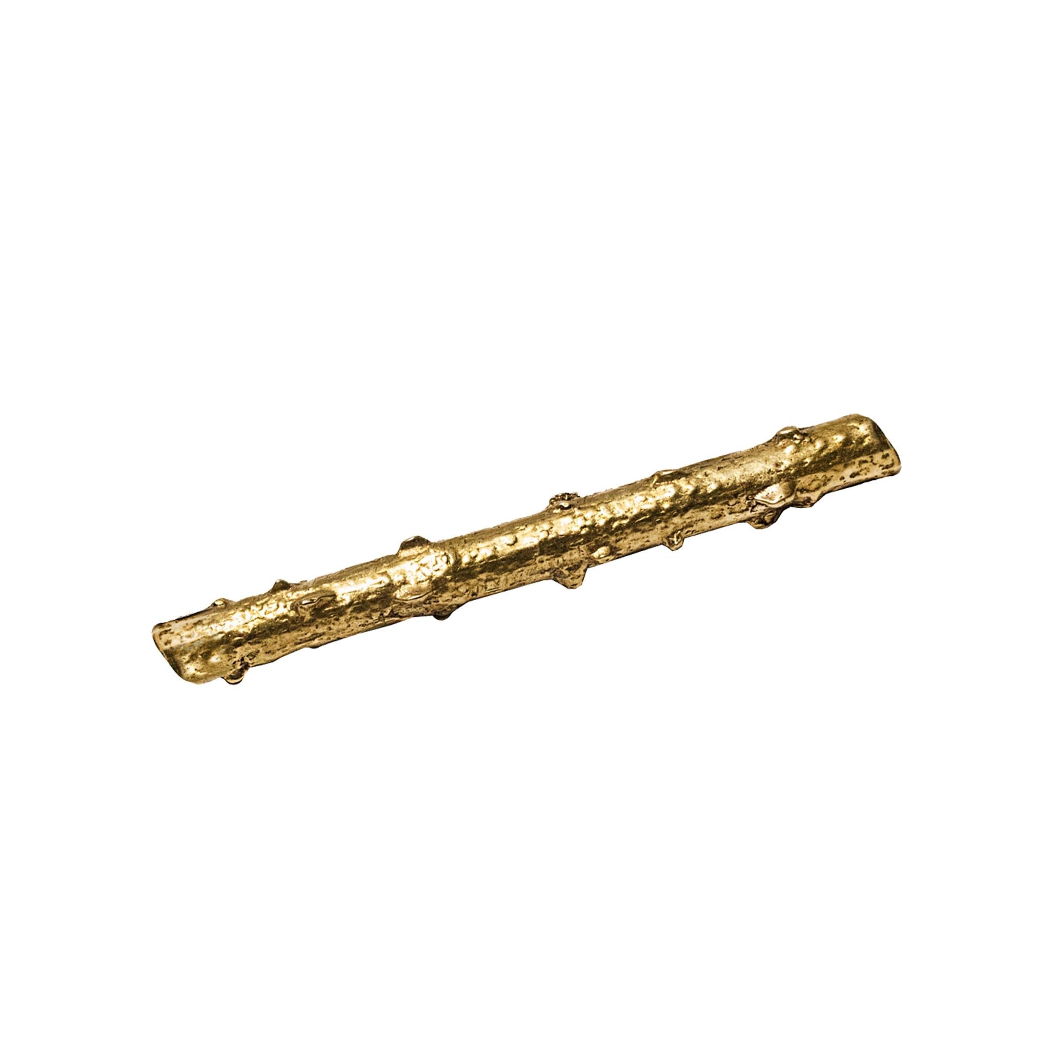 Chalet brass small rosehip branch knob - ilbronzetto