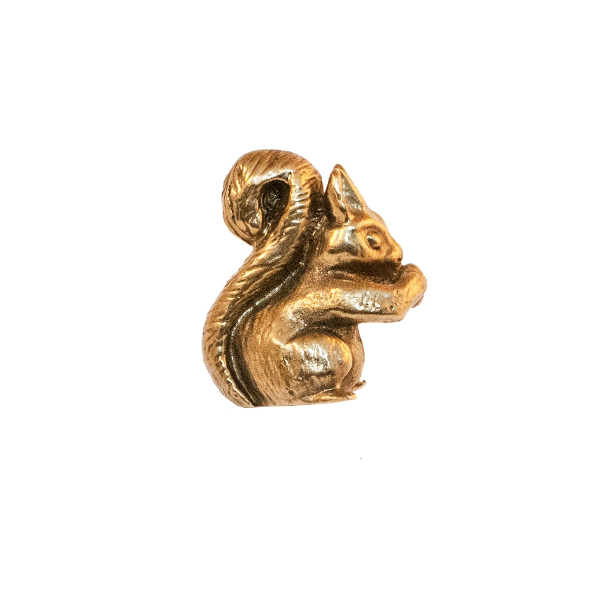 Chalet brass squirrel knob - ilbronzetto