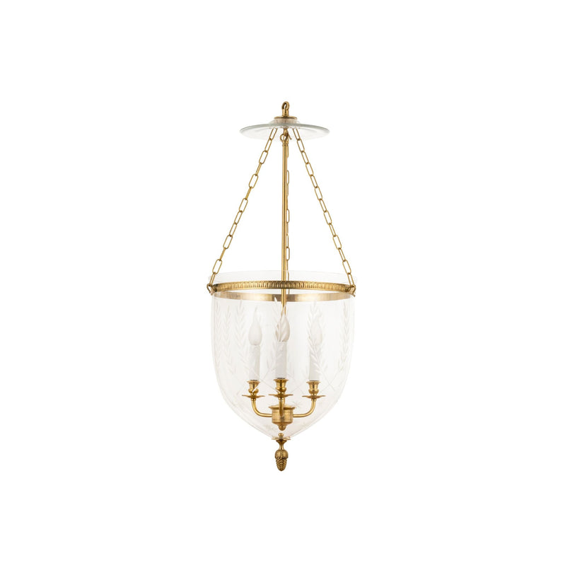 Classic glass and brass hand cut chandelier - ilbronzetto