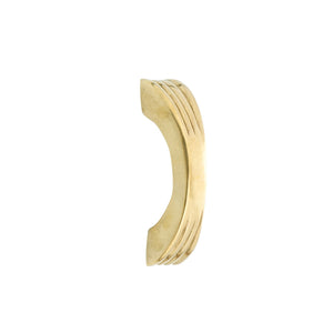 Contemporanea brass curved striped knob - ilbronzetto