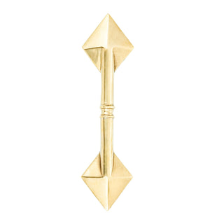 Contemporanea brass knob with rhombus shaped holder - ilbronzetto