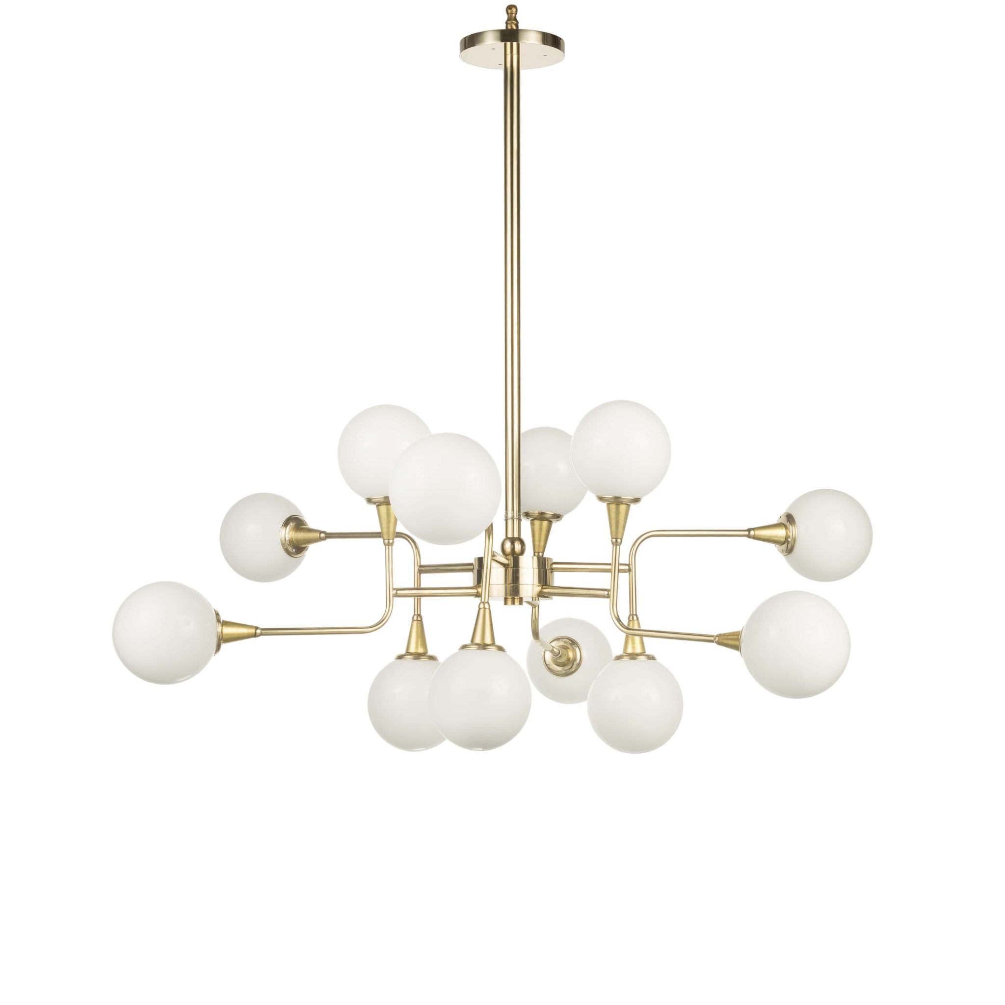 Cosmo brass chandelier with glass sphere - ilbronzetto